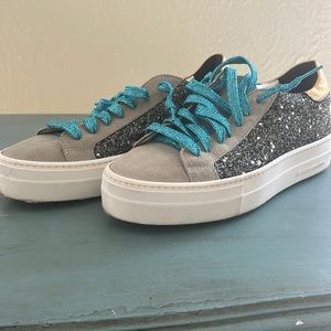 Black glitter P448 sneakers. Worn twice.